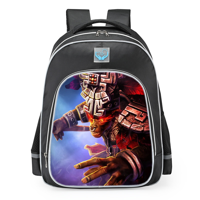 Smite Hun Batz Red Demon Skin School Backpack