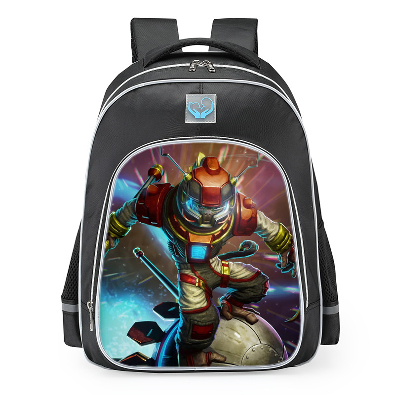 Smite Hun Batz Space Monkey Skin School Backpack