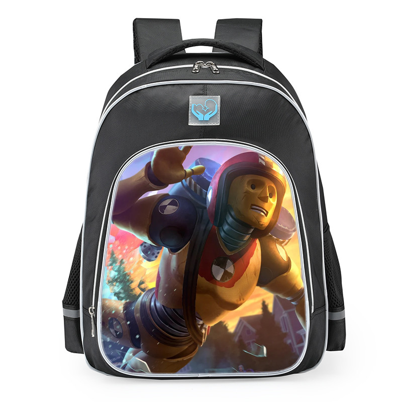 Smite Janus Crash Test Skin School Backpack