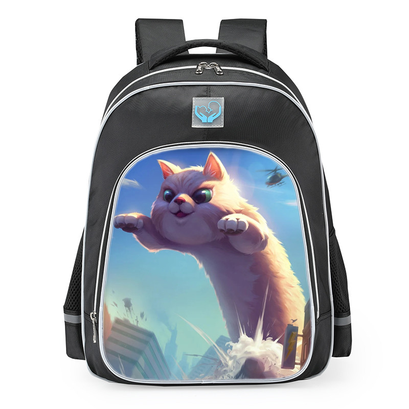 Smite Jormungandr World Kitty Skin School Backpack