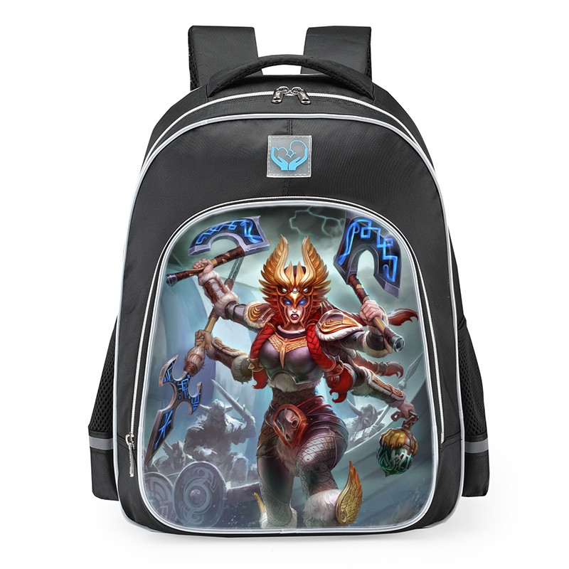 Smite Kali Blood Jarl Skin School Backpack