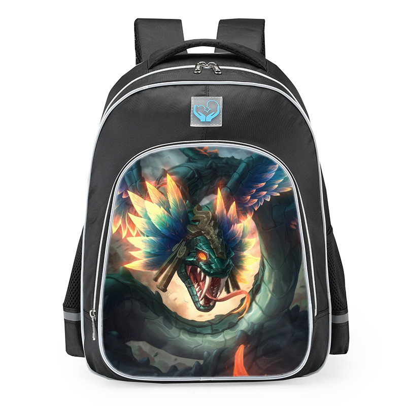 Smite Kukulkan Azure Skies Skin School Backpack