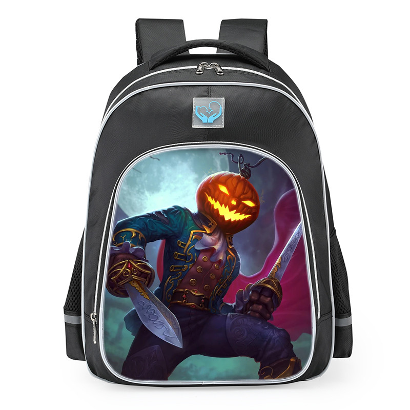 Smite Loki Headless Norseman Skin School Backpack
