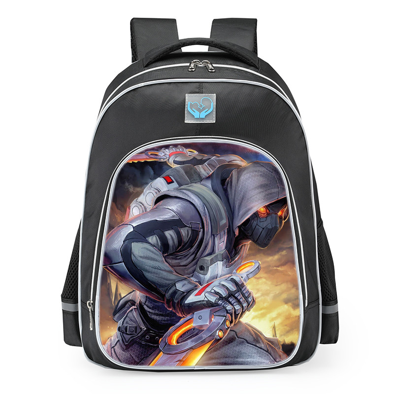 Smite Loki White Death Skin School Backpack