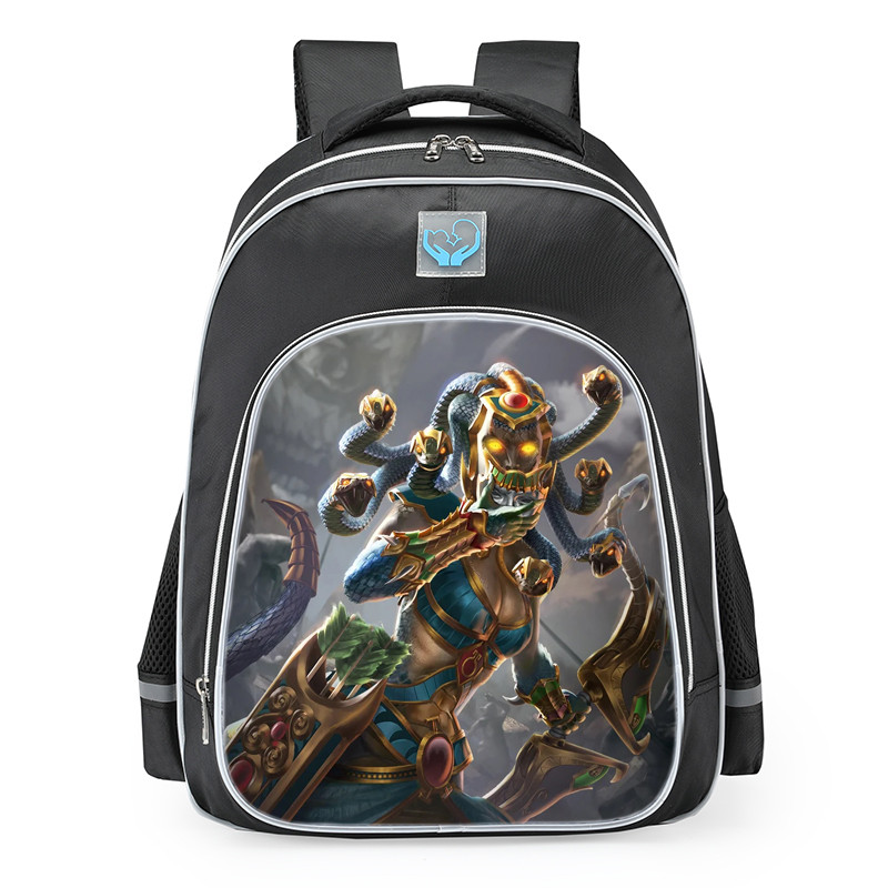 Smite Medusa Noxious Naga Skin School Backpack