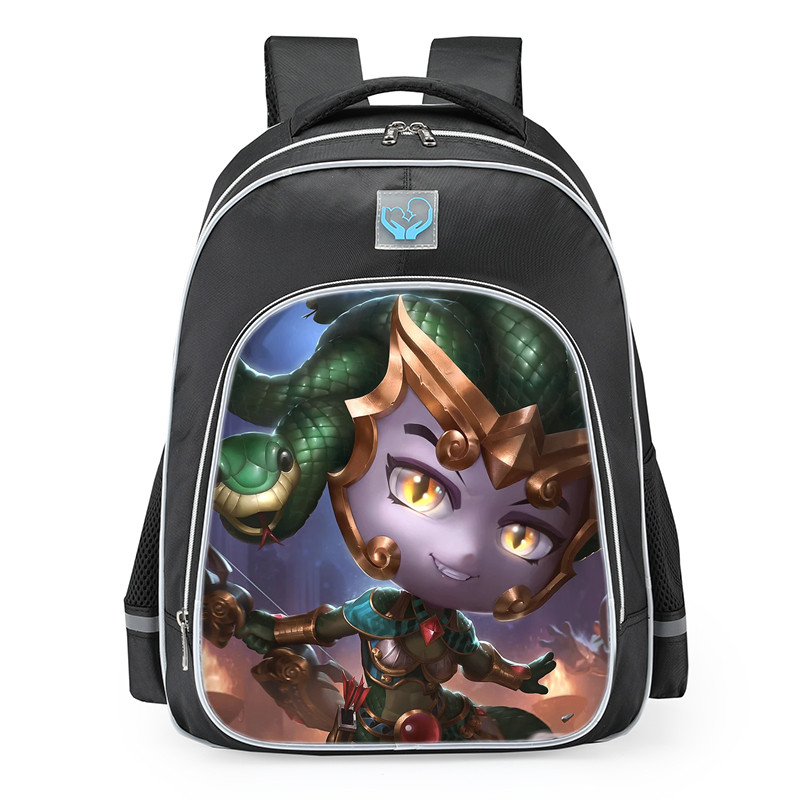 Smite Medusa Snakey Chibi Skin School Backpack