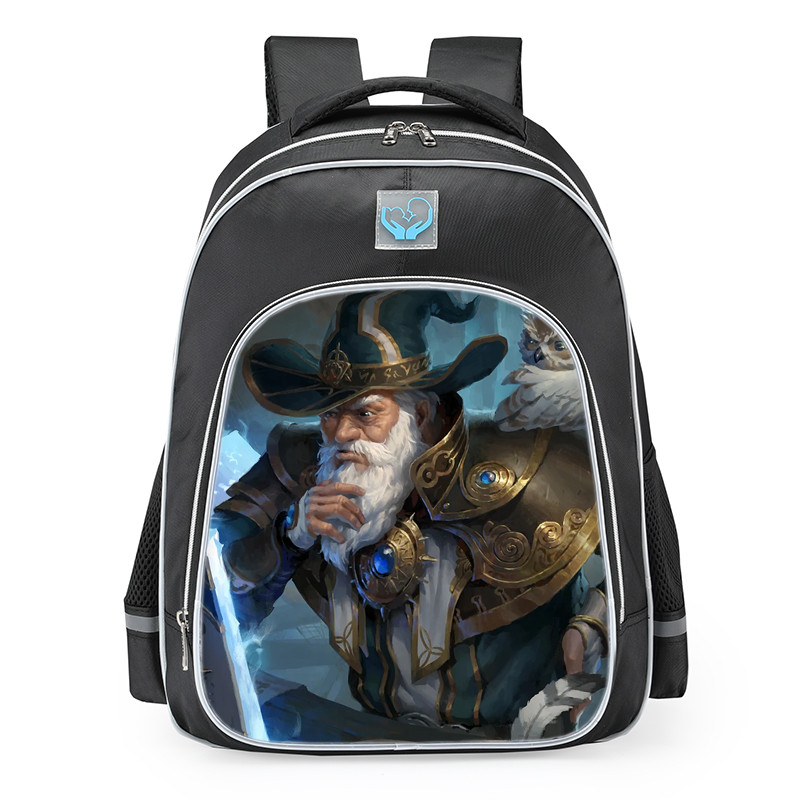 Smite Merlin Wise Wizard Skin School Backpack