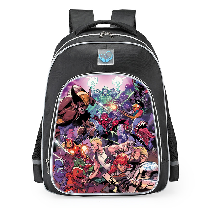 Marvel X Fortnite Zero War Characters School Backpack