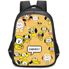 BT21 Chimmy Backpack StudentPack - Chimmy Dancing On Yellow Background