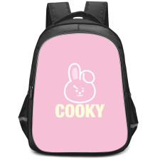 BT21 Cooky Backpack StudentPack - Cooky Logo On Pink Background