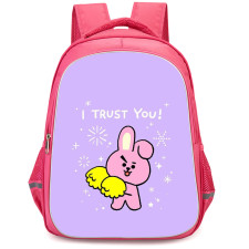 BT21 Cooky Backpack StudentPack - Cooky I Trust You Poster Purple Background