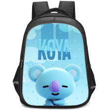 BT21 Koya Backpack StudentPack - Koya 3D Portrait On Blue Background