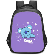 BT21 Koya Backpack StudentPack - Koya Sleeping Purple Background