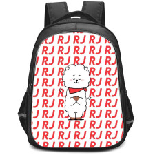 BT21 RJ Backpack StudentPack - RJ Standing On Word Art White Background