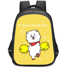 BT21 RJ Backpack StudentPack - RJ You Can Do It Yellow Background