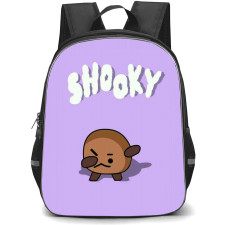 BT21 Shooky Backpack StudentPack - Shooky Sad On Purple Background