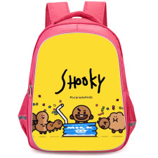BT21 Shooky Backpack StudentPack - Shooky Scared Of Milk Yellow Background