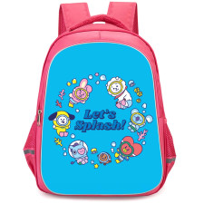 BT21 Backpack StudentPack - BT21 Under The Ocean Let's Splash Poster