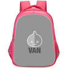 BT21 Van Backpack StudentPack - Van Avatar On Gray Background
