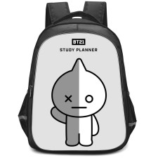 BT21 Van Backpack StudentPack - Van Study Planner Standing On Gray Background