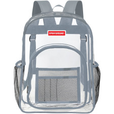 Sprayground Clear Backpack - Transparent See Through School Bag Sprayground Large Logo