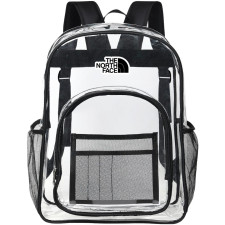 The North Face Clear Backpack - Transparent See Through School Bag The North Face Large Logo
