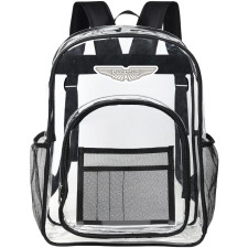 Aston Martin Clear Backpack - Transparent See Through School Bag Aston Martin Large Logo