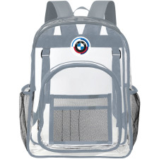 BMW M Series Clear Backpack - Transparent See Through School Bag BMW M Series Large Logo