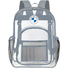 BMW Clear Backpack - Transparent See Through School Bag BMW Large Logo