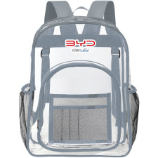 BYD Han EV Clear Backpack - Transparent See Through School Bag BYD Han EV Large Logo