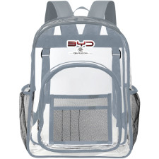 BYD Qin PLUS DM-i Clear Backpack - Transparent See Through School Bag BYD Qin PLUS DM-i Large Logo