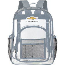 Chevrolet Clear Backpack - Transparent See Through School Bag Chevrolet Large Logo