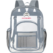 Citroen Clear Backpack - Transparent See Through School Bag Citroen Large Logo