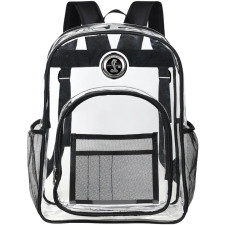 Ford Mustang Shelby GT500 Clear Backpack - Transparent See Through School Bag Ford Mustang Shelby GT500 Large Logo