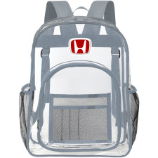 Honda Civic Type R Clear Backpack - Transparent See Through School Bag Honda Civic Type R Large Logo