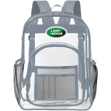 Land Rover Clear Backpack - Transparent See Through School Bag Land Rover Large Logo