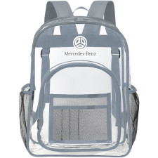 Mercedes-Benz Clear Backpack - Transparent See Through School Bag Mercedes-Benz Large Logo