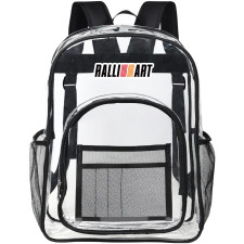 Mitsubishi Ralliart (Lancer) Clear Backpack - Transparent See Through School Bag Mitsubishi Ralliart (Lancer) Large Logo