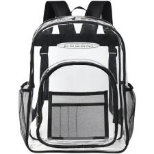 Pagani Clear Backpack - Transparent See Through School Bag Pagani Large Logo