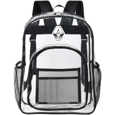 Renault Clear Backpack - Transparent See Through School Bag Renault Large Logo