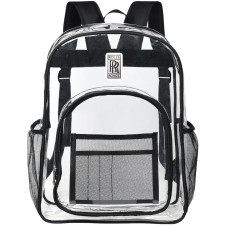 Rolls-Royce Clear Backpack - Transparent See Through School Bag Rolls-Royce Large Logo