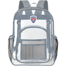 SSC North America Clear Backpack - Transparent See Through School Bag SSC North America Large Logo