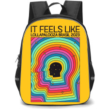Lollapalooza Backpack StudentPack - Lollapalooza Music Festival 2023 Brazil Rainbow Poster