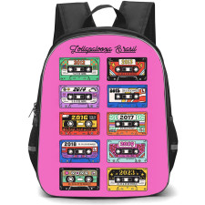 Lollapalooza Backpack StudentPack - Lollapalooza Brazil Music Festival 2013 - 2023 Pink Poster