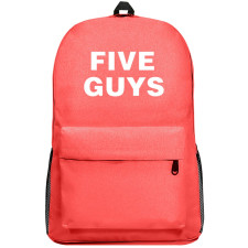 Five Guys Backpack SuperPack - Five Guys Logo On Red Background
