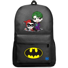 Batman Backpack SuperPack - Joker and Harley Quinn Chibi Art