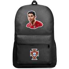 Cristiano Ronaldo Backpack SuperPack - Cristiano Ronaldo Portugal National Team Portrait Illustration Sticker Art