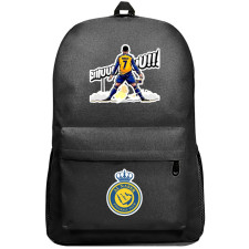 Cristiano Ronaldo Backpack SuperPack - Cristiano Ronaldo Al Nassr Signature Celebration Cartoon Art Sticker