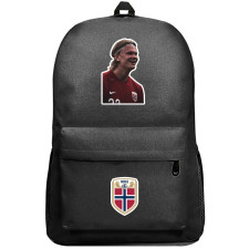 Erling Haaland Backpack SuperPack - Erling Haaland Norway National Team Side Portrait Sticker Art