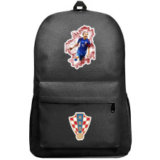 Luka Modric Backpack SuperPack - Luka Modric Croatia National Team Oil Paint Sticker Art